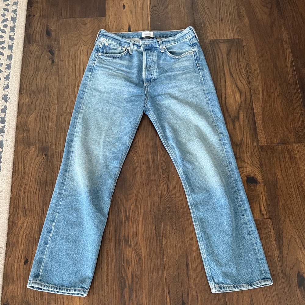 Citizens Of Humanity Blaine high rise Straight Leg Jeans. Color Perri
